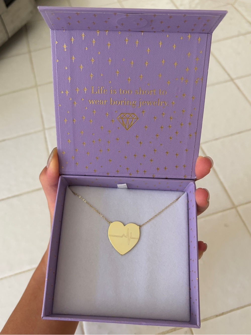 Melinda Maria Gold Heartbeat Pendant Necklace - Women's Jewelry - Picture 1 of 2